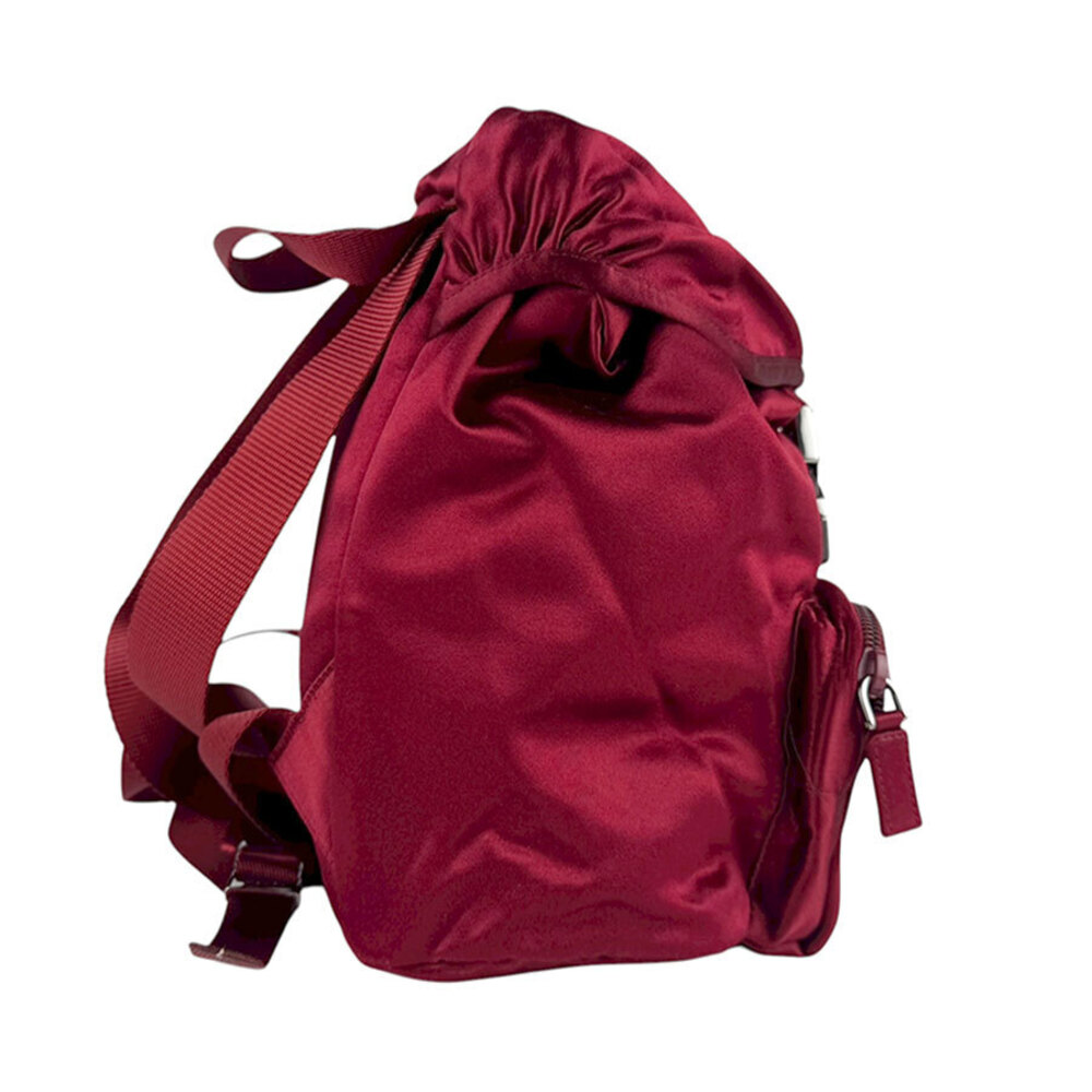 Prada Satin Burgundy Red Backpack - Picture 2 of 4